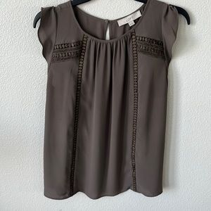 Olive green Loft blouse size S